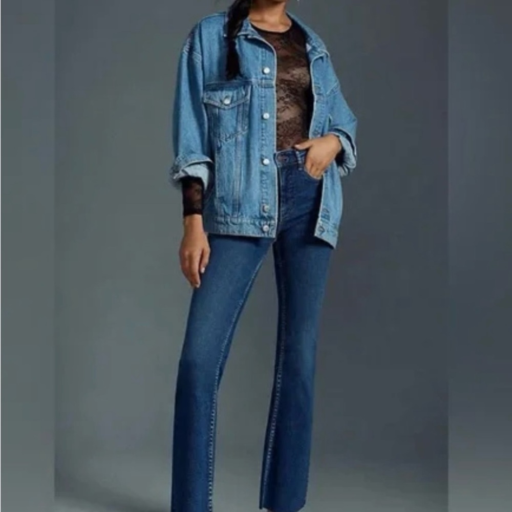 2 pair- Pilcro The Yaya Mid Rise Crop Jeans